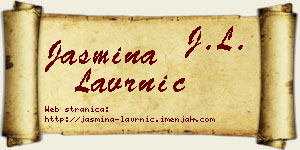 Jasmina Lavrnić vizit kartica